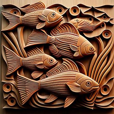 3D model Senegalese multi  fish (STL)